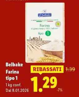 Lidl Belbake Farina tipo 1 offerta