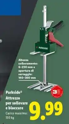 Lidl Parkside Attrezzo per sollevare e bloccare offerta