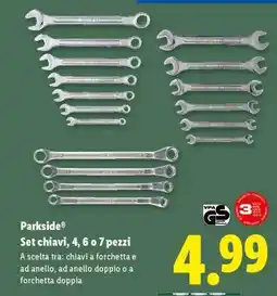 Lidl Parkside Set chiavi, 4, 6 o 7 pezzi offerta