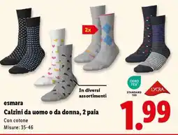 Lidl esmara Calzini da uomo o da donna, 2 paia offerta