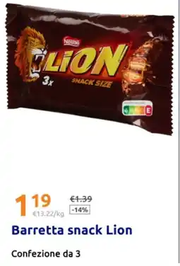 Action Barretta snack Lion offerta