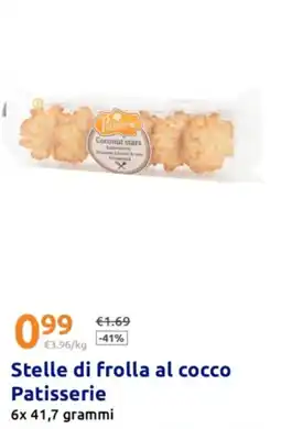 Action Stelle di frolla al cocco Patisserie offerta