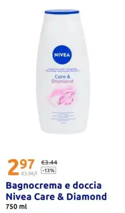 Action Bagnocrema e doccia Nivea Care & Diamond offerta
