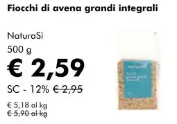 NaturaSì Fiocchi di avena grandi integrali Natura Sì offerta