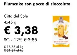NaturaSì Plumcake con gocce di cioccolato Città del Sole offerta