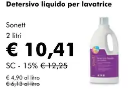 NaturaSì Detersivo liquido per lavatrice Sonett offerta