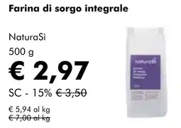 NaturaSì Farina di sorgo integrale NaturaSì offerta
