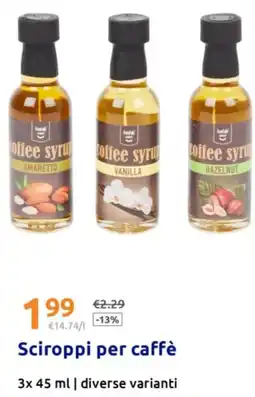 Action Sciroppi per caffè offerta