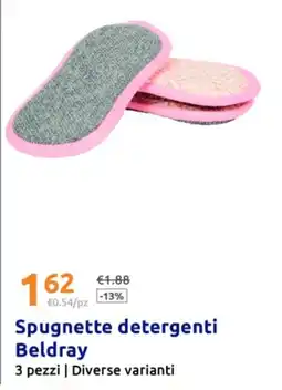 Action Spugnette detergenti Beldray 3 pezzi offerta