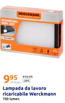 Action Lampada da lavoro ricaricabile Werckmann offerta