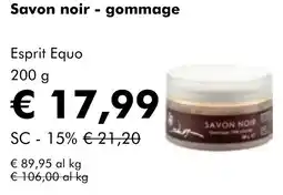 NaturaSì Savon noir - gommage Esprit Equo offerta