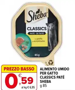 Iperal Alimento umido per gatto classics paté SHEBA offerta