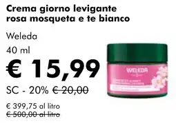 NaturaSì Crema giorno levigante rosa mosqueta e te bianco Weleda offerta