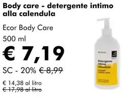 NaturaSì Body care - detergente intimo alla calendula Ecor Body Care offerta