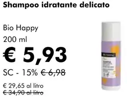 NaturaSì Shampoo idratante delicato Bio Happy offerta