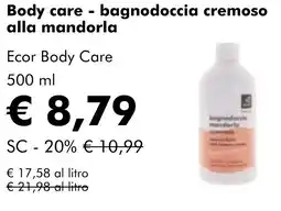 NaturaSì Body care - bagnodoccia cremoso alla mandorla Ecor Body Care offerta