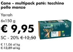 NaturaSì Cane - multipack patè: tacchino pollo manzo Yarrah offerta