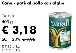 NaturaSì Cane patè al pollo con alghe Yarrah offerta