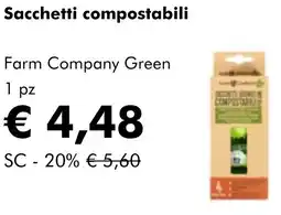 NaturaSì Sacchetti compostabili Farm Company Green offerta