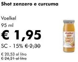 NaturaSì Shot zenzero e curcuma Voelkel offerta