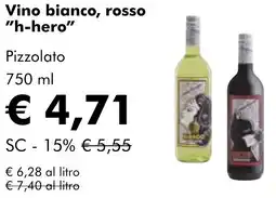 NaturaSì Vino bianco, rosso "h-hero" Pizzolato offerta
