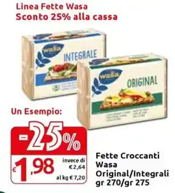 Carrefour Express Fette Croccanti Wasa Original/Integrali offerta