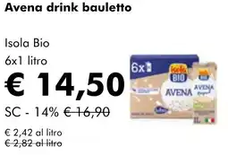 NaturaSì Avena drink bauletto Isola Bio offerta