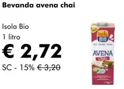 NaturaSì Bevanda avena chai Isola Bio offerta