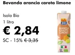 NaturaSì Bevanda arancia carota limone Isola Bio offerta
