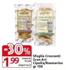 Carrefour Express Sfoglie Croccanti Gran Art Cipolla/Rosmarino offerta
