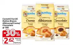 Carrefour Express Cornetti Farciti Mulino Bianco Albicocca/Crema/ Cioccolato offerta