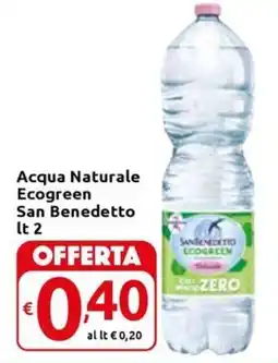 Carrefour Express Acqua Naturale Ecogreen San Benedetto offerta