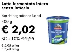 NaturaSì Latte fermentato intero senza lattosio Berchtesgadener Land offerta