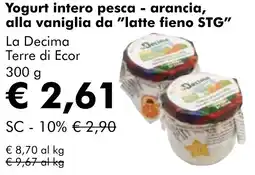 NaturaSì Yogurt intero pesca - arancia, alla vaniglia da "latte fieno STG" La Decima Terre di Ecor offerta