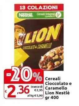 Carrefour Express Cereali Cioccolato e Caramello Lion Nestlè offerta