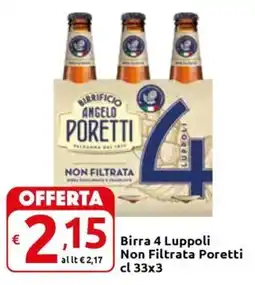 Carrefour Express Birra 4 Luppoli Non Filtrata Poretti offerta