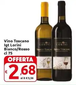 Carrefour Express Vino Toscano Igt Lorini Bianco/Rosso offerta