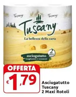 Carrefour Express Asciugatutto Tuscany 2 Maxi Rotoli offerta