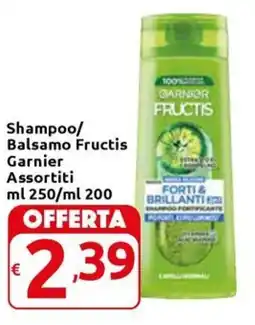 Carrefour Express Shampoo/ Balsamo Fructis Garnier ml 250/ml 200 offerta