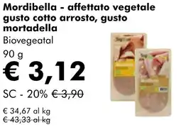 NaturaSì Mordibella - affettato vegetale gusto cotto arrosto, gusto mortadella Biovegeatal offerta