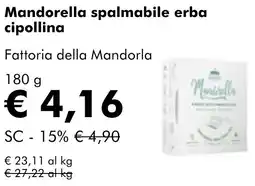 NaturaSì Mandorella spalmabile erba cipollina Fattoria della Mandorla offerta