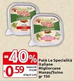Carrefour Express Patè Le Specialità Italiane Migliorcane Manzo/Suino offerta
