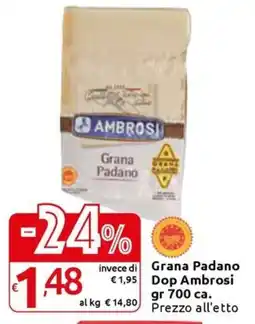 Carrefour Express Grana Padano Dop Ambrosi offerta