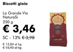 NaturaSì Biscotti gioia La Grande Via NaturaSì offerta