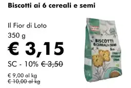 NaturaSì Biscotti ai 6 cereali e semi Il Fior di Loto offerta