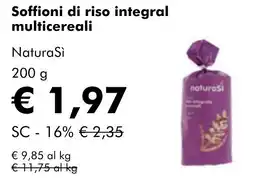 NaturaSì Soffioni di riso integral multicereali Natura Sì offerta