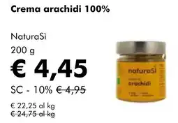 NaturaSì Crema arachidi 100% NaturaSì offerta