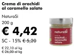 NaturaSì Crema di arachidi al caramello salato NaturaSì offerta