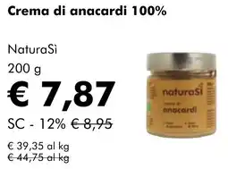 NaturaSì Crema di anacardi 100% Natura Sì offerta