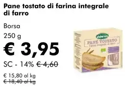 NaturaSì Pane tostato di farina integrale di farro Borsa offerta